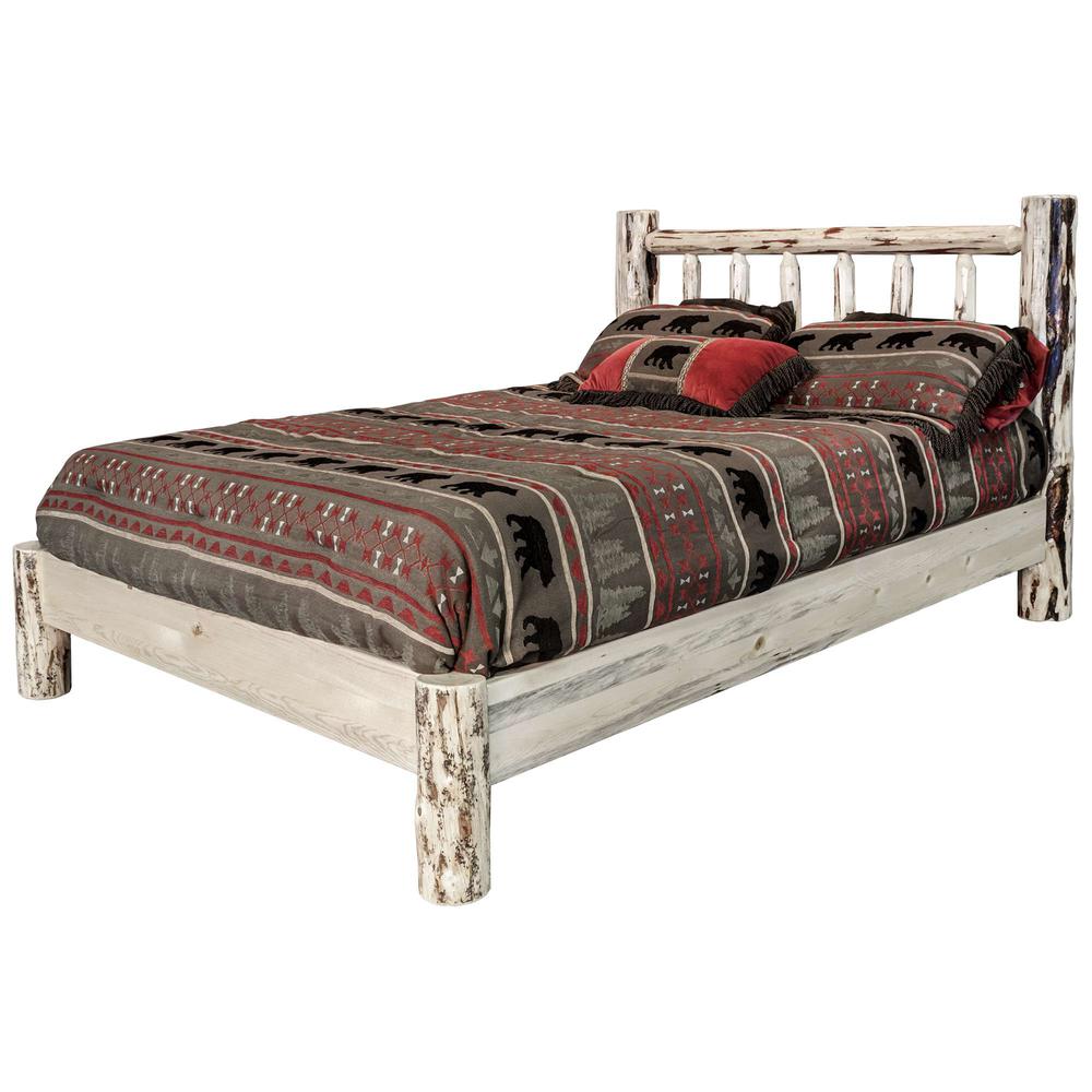 Montana Collection California King Platform Bed, Clear Lacquer Finish. Picture 3