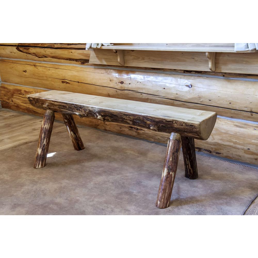 Glacier Country Collection Half Log Bench, 4 Inch. Picture 4
