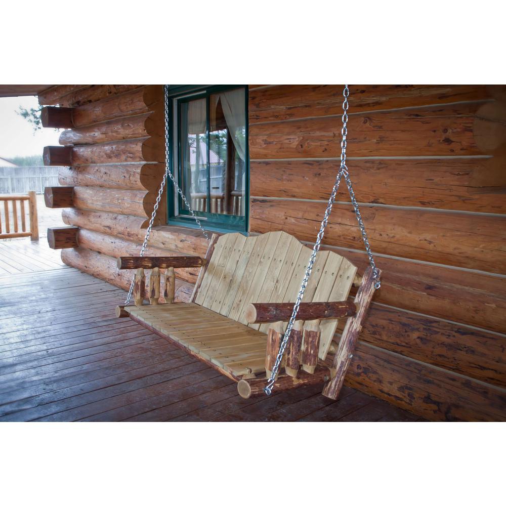 Glacier Country Collection Porch Swing, Exterior Stain Finish. Picture 2