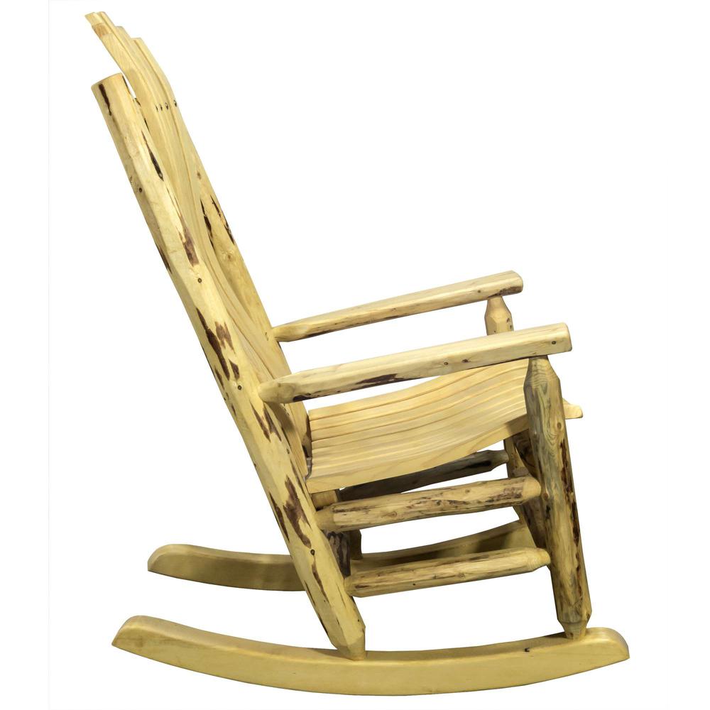 Montana Collection Adult Log Rocker, Exterior Finish. Picture 4