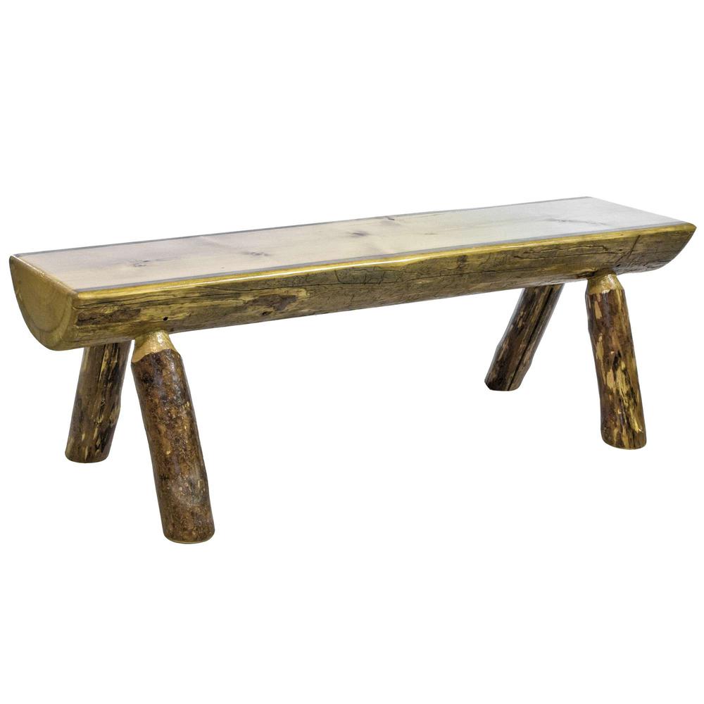 Glacier Country Collection Half Log Bench, 4 Inch. Picture 1