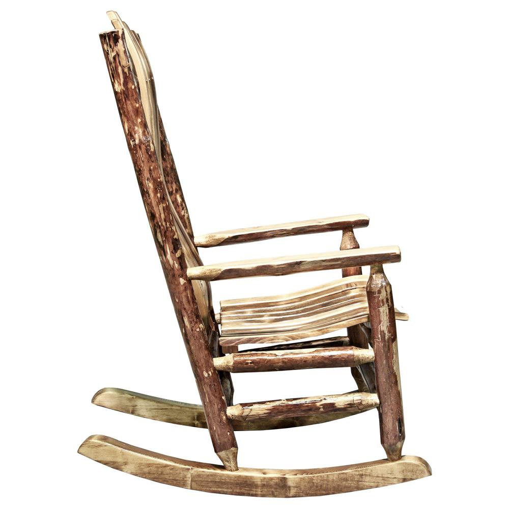 Glacier Country Collection Adult Log Rocker. Picture 4