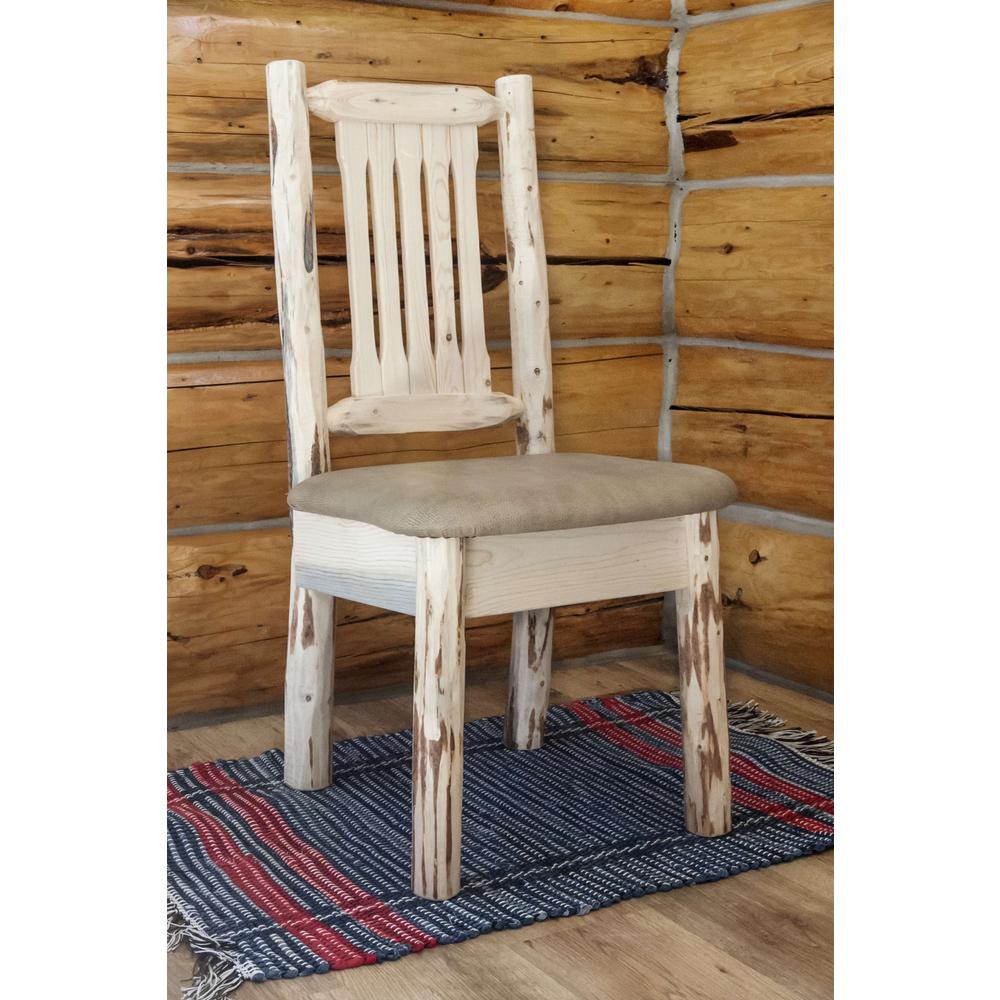 Montana Collection Side Chair, Ready to Finish w/ Upholstered Seat, Buckskin Pattern. Picture 3