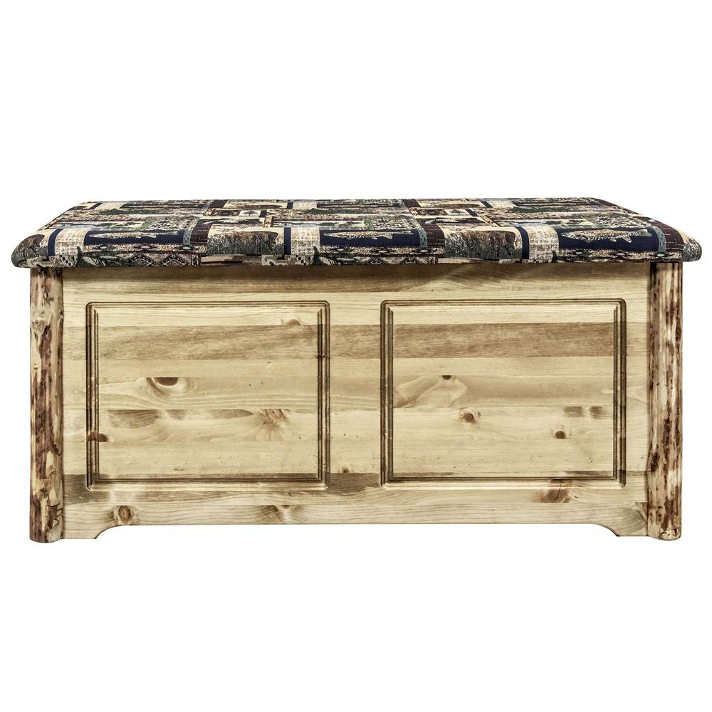 Glacier Country Collection Small Blanket Chest, Woodland Upholstery. Picture 2