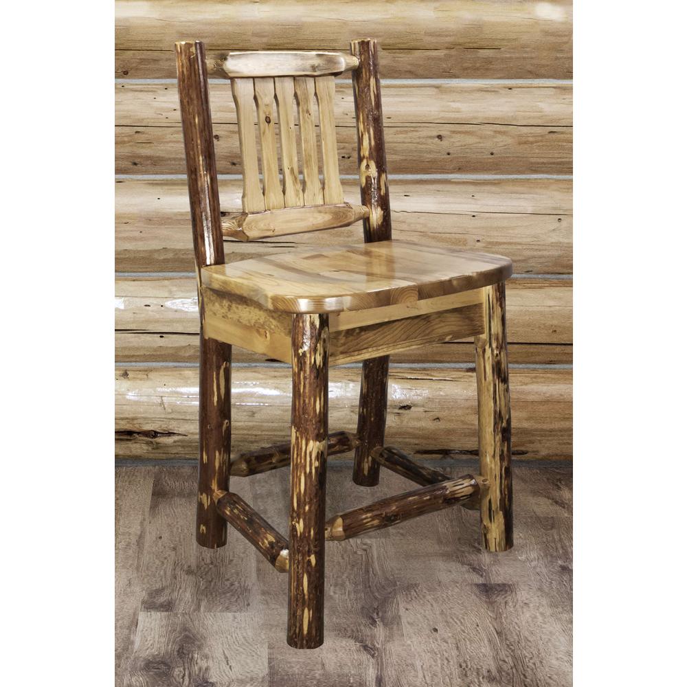 Glacier Country Collection Counter Height Barstool w/ Back. Picture 6