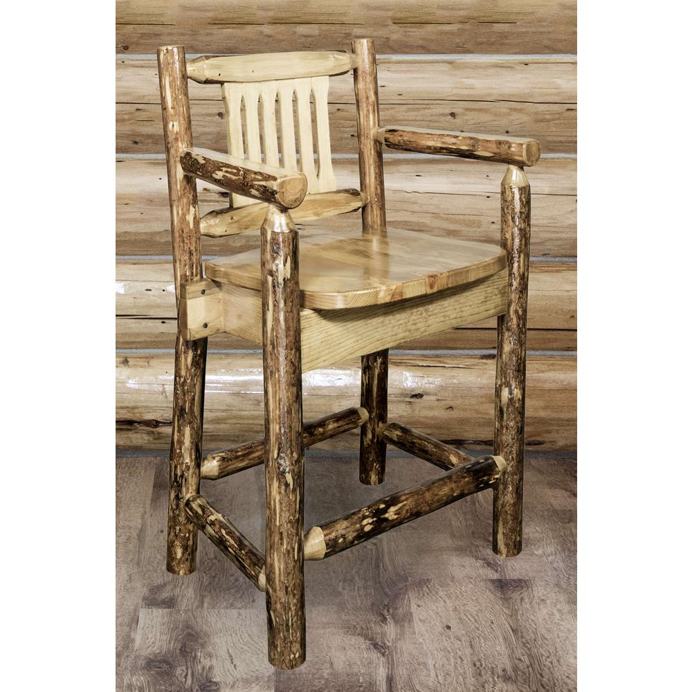 Glacier Country Collection Counter Height Captain's Barstool. Picture 3