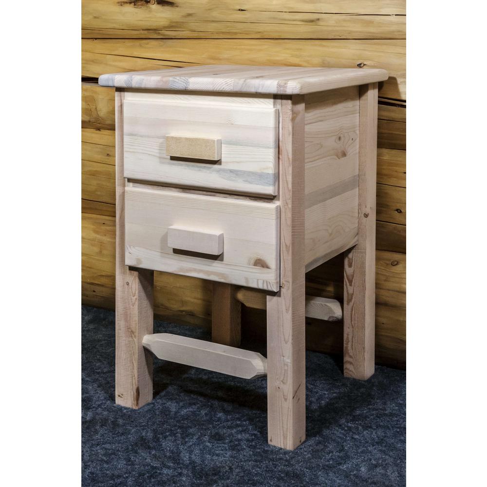 Homestead Collection Nightstand with 2 Drawers, Ready to Finish. Picture 4