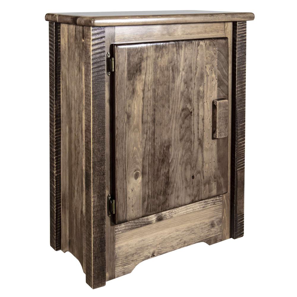 Homestead Collection Accent Cabinet, Left Hinged, Stain & Clear Lacquer Finish. Picture 1