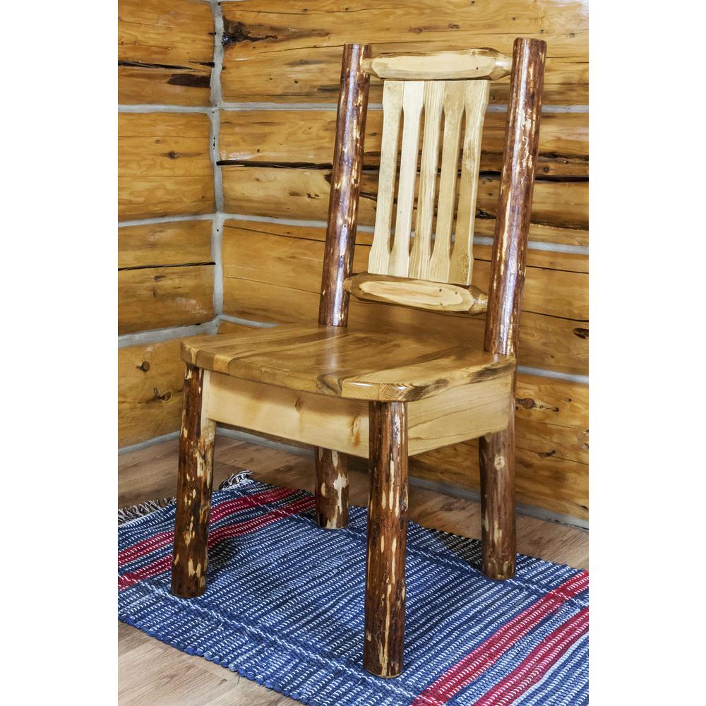 Glacier Country Collection Side Chair w/ Ergonomic Wooden Seat. Picture 3