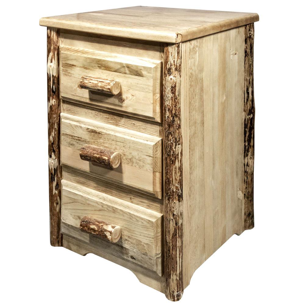 Glacier Country Collection Nightstand with 3 Drawers. Picture 3