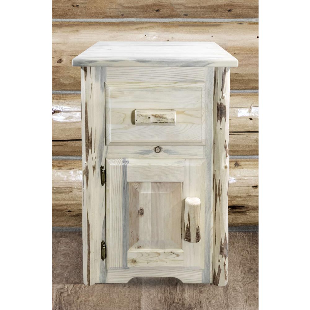 Montana Collection End Table w/ Drawer & Door, Left Hinged, Ready to Finish. Picture 4