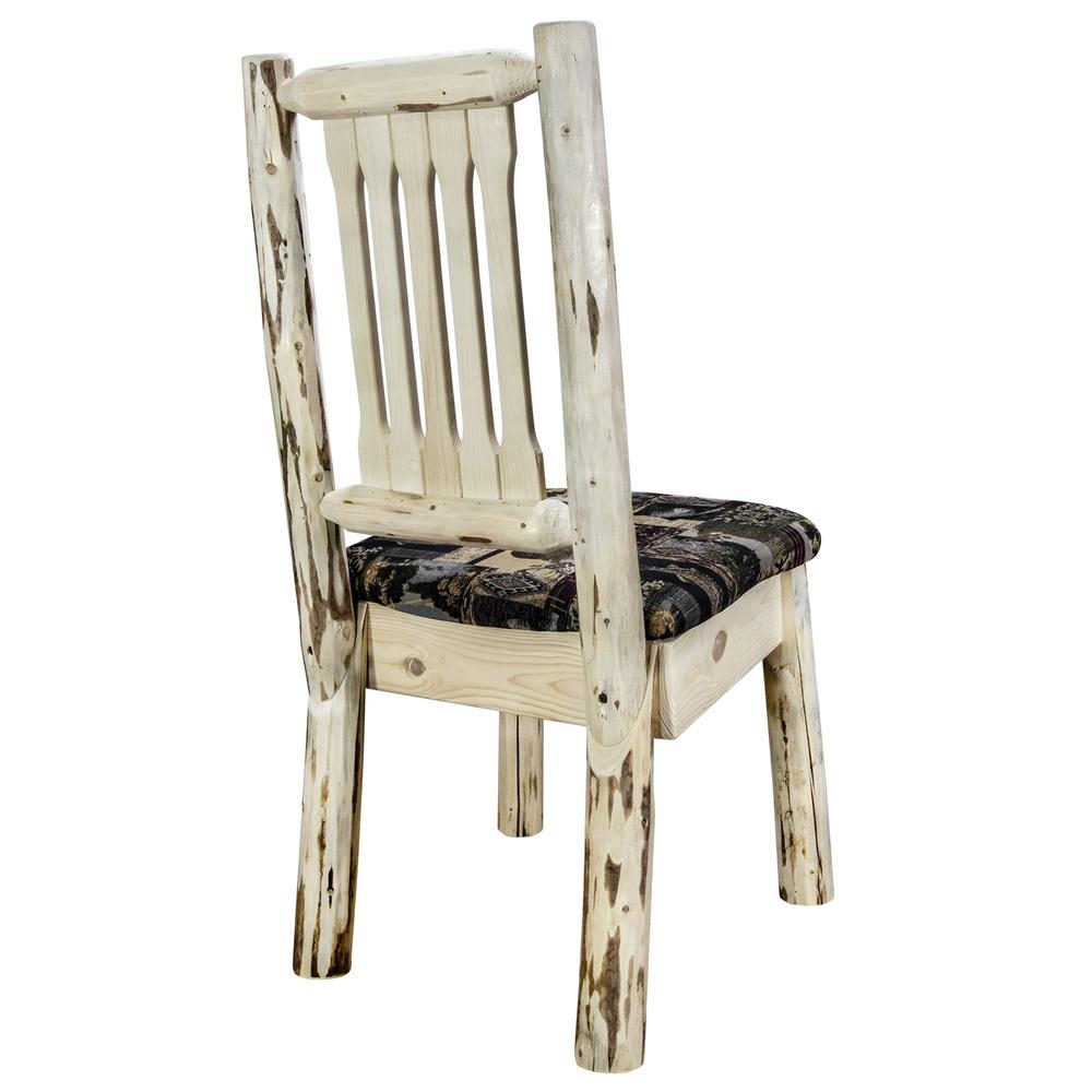 Montana Collection Side Chair, Ready to Finish w/ Upholstered Seat, Woodland Pattern. Picture 4