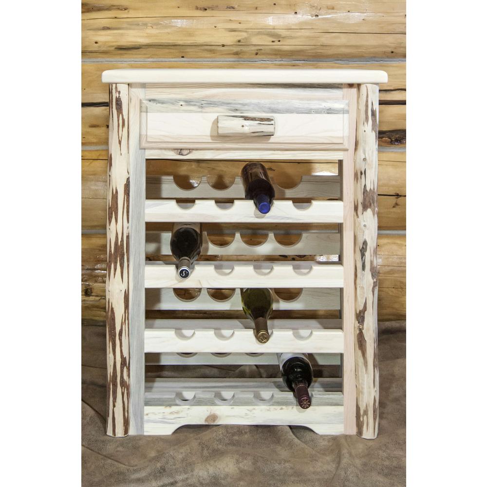 Montana Collection Wine Cabinet, Clear Lacquer Finish. Picture 4