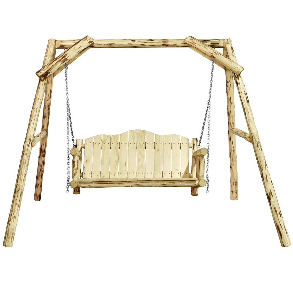 Montana Collection Lawn Swing w/ "A" Frame, Exterior Finish. Picture 2