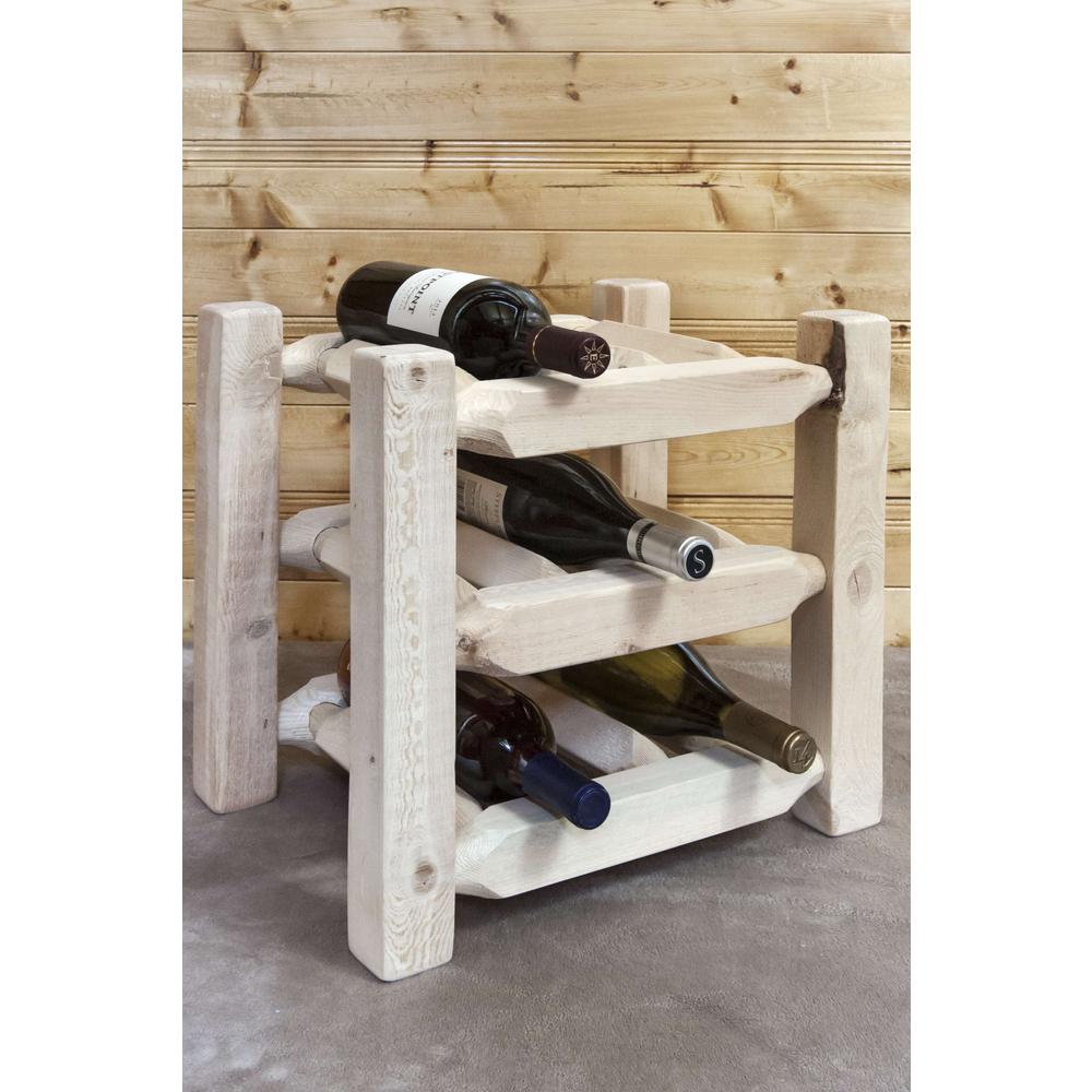 Homestead Collection Countertop Wine Rack, Clear Lacquer Finish. Picture 4