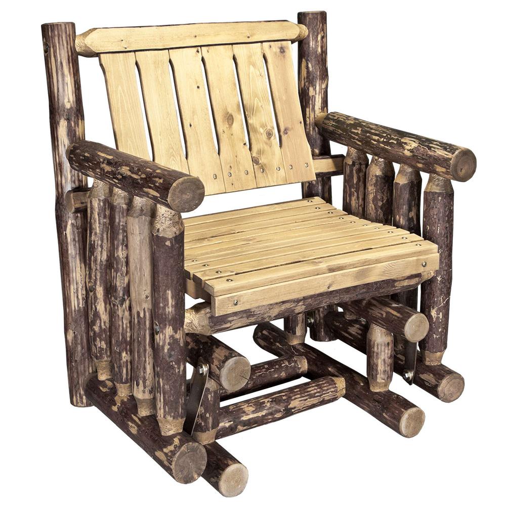 Glacier Country Collection Single Seat Glider, Exterior Stain Finish. Picture 1