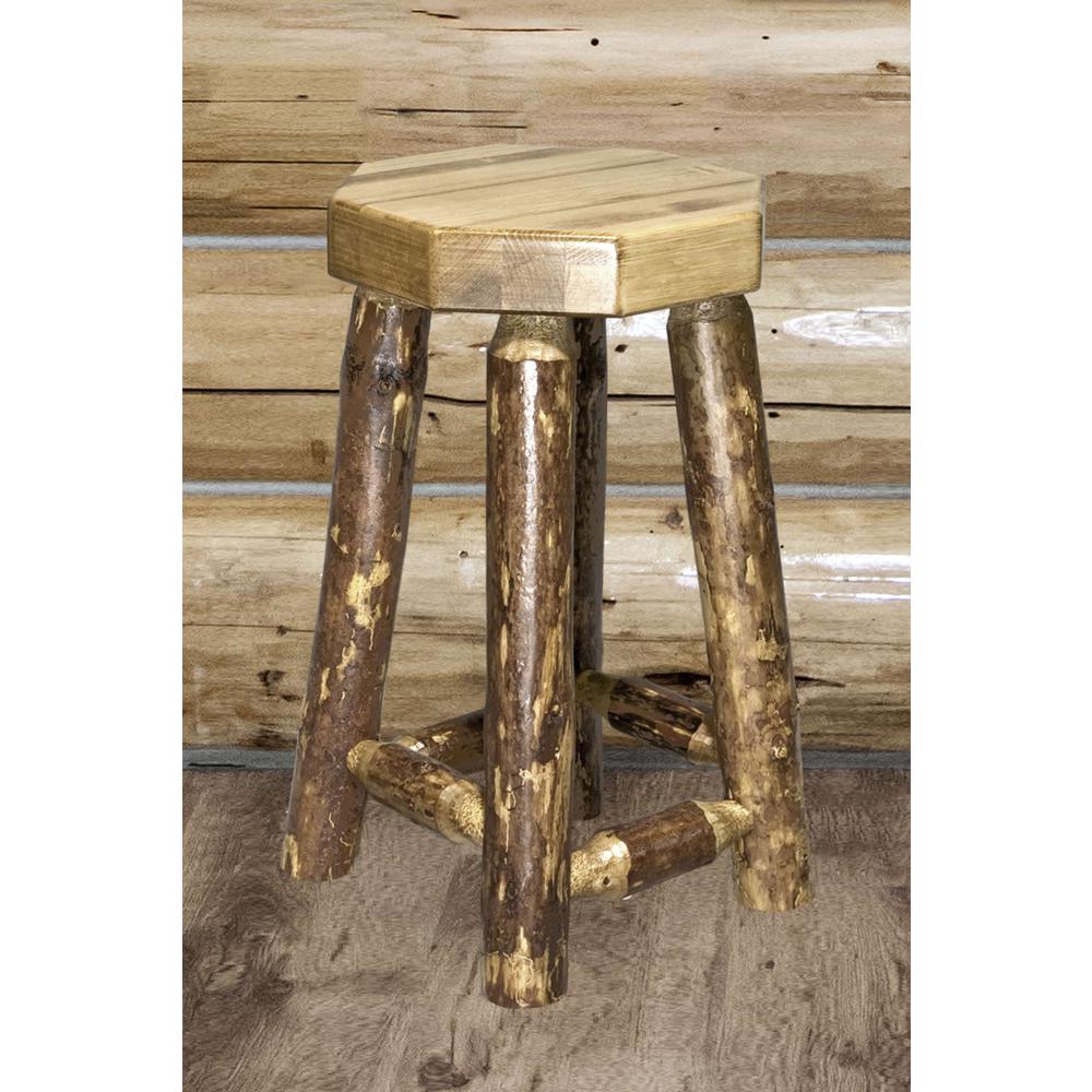 Glacier Country Collection Counter Height Backless Barstool. Picture 3
