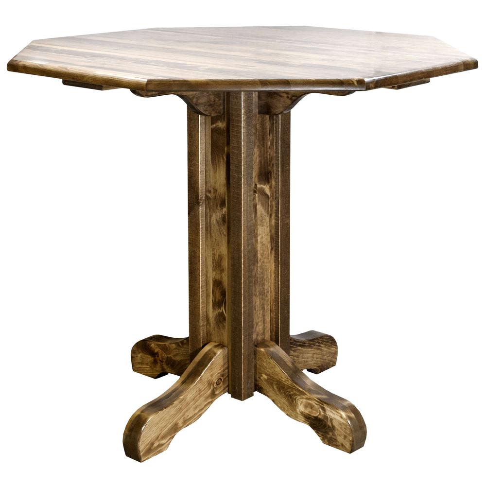 Homestead Collection Counter Height Pub Table, Stain & Lacquer Finish. Picture 1
