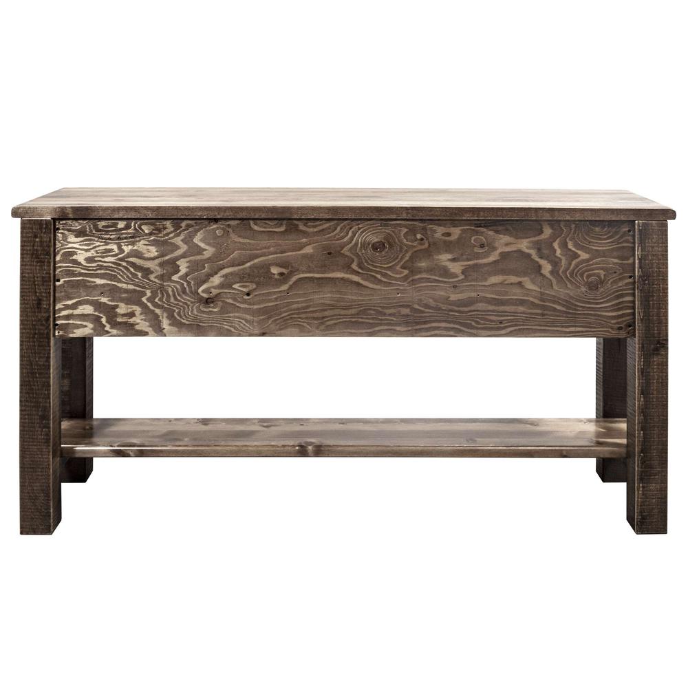 Homestead Collection Console Table w/ 3 Drawers, Stain & Clear Lacquer Finish. Picture 5