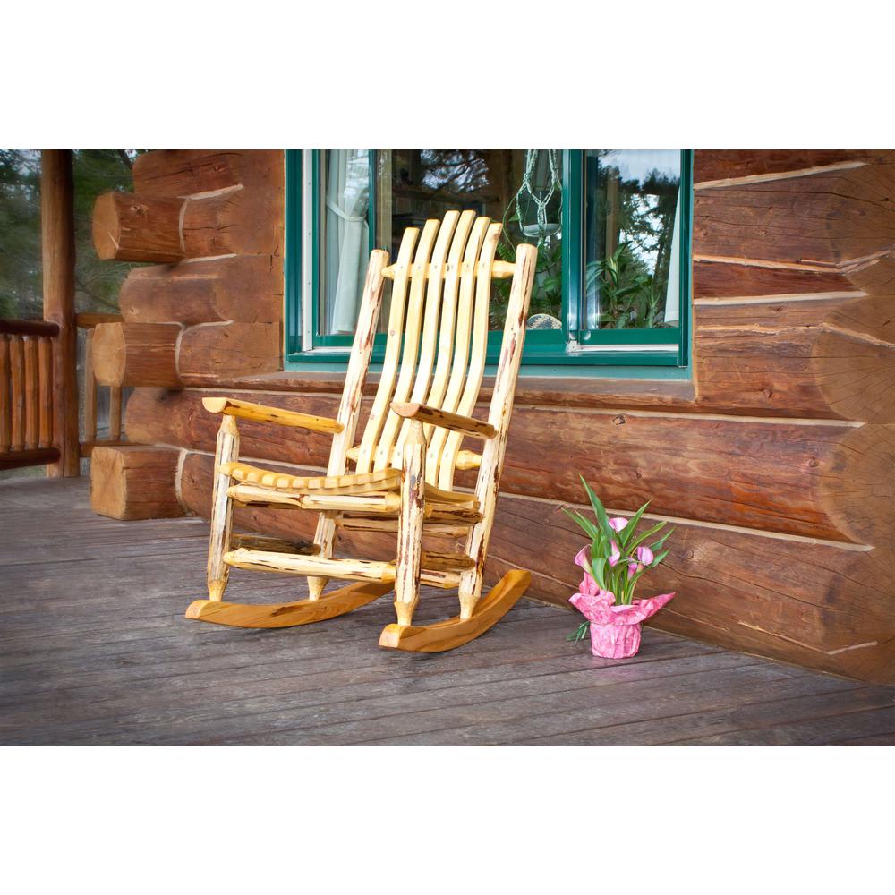 Montana Collection Adult Log Rocker, Exterior Finish. Picture 5