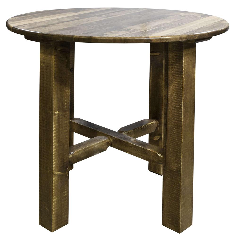 Homestead Collection Bistro Table, Stain & Clear Lacquer Finish. Picture 4