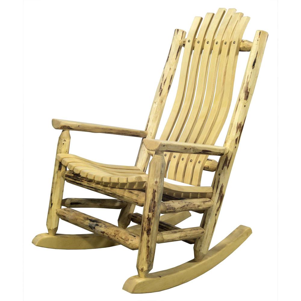 Montana Collection Adult Log Rocker, Exterior Finish. Picture 3