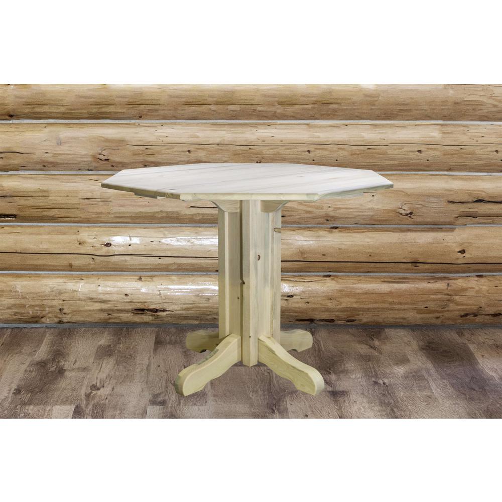 Homestead Collection Counter Height Pub Table, Clear Lacquer Finish. Picture 2