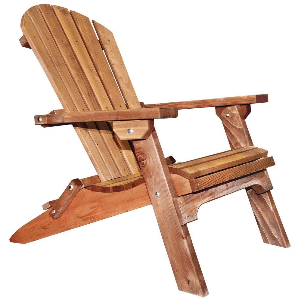 Western Red Cedar Adirondack Chair, Exterior Stain Finish. Picture 1