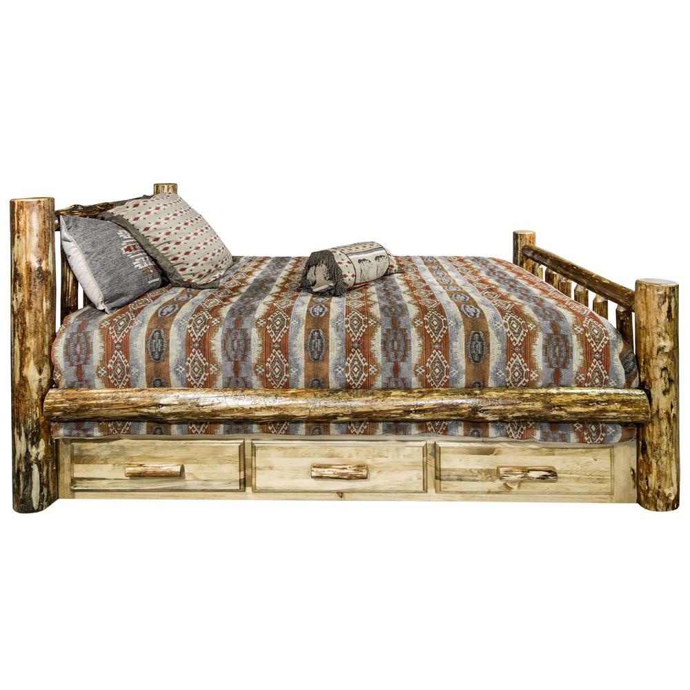 Glacier Country Collection Queen Bed w/ Storage. Picture 4