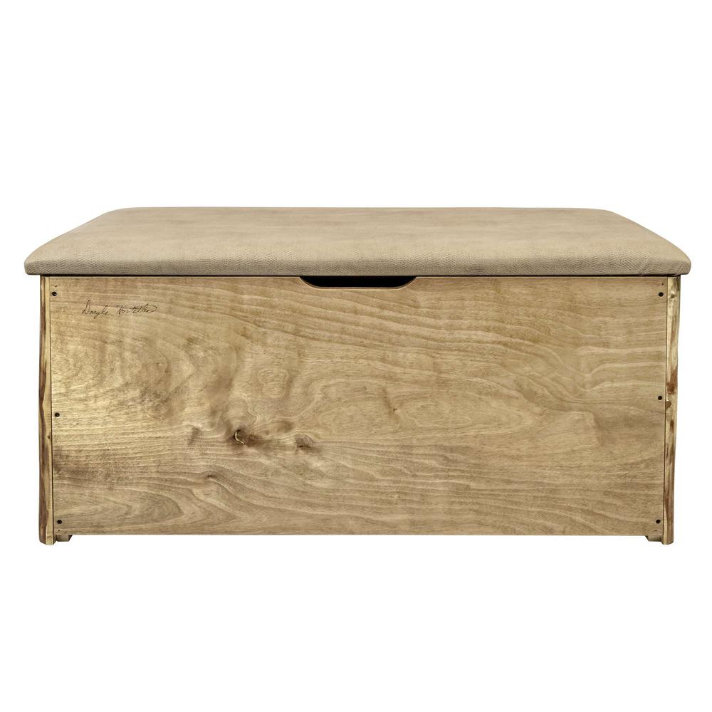 Glacier Country Collection Small Blanket Chest, Buckskin Upholstery. Picture 6