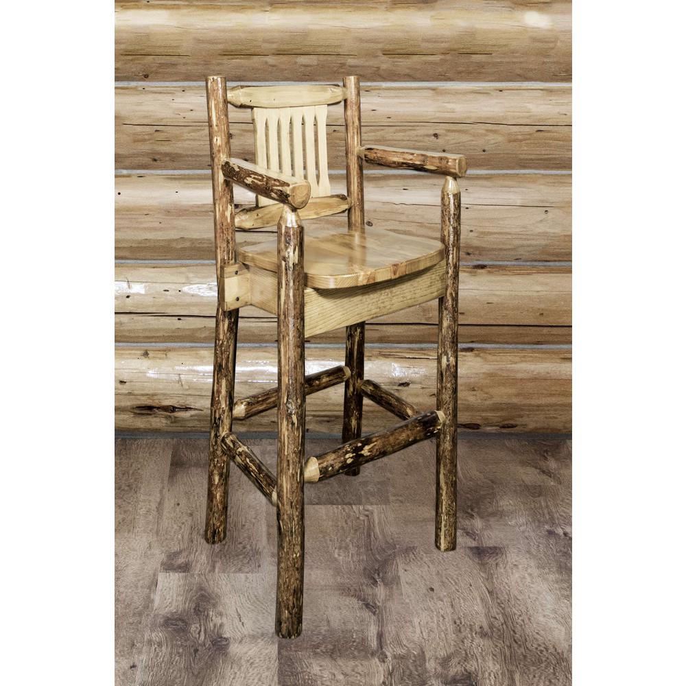 Glacier Country Collection Captain's Barstool. Picture 3