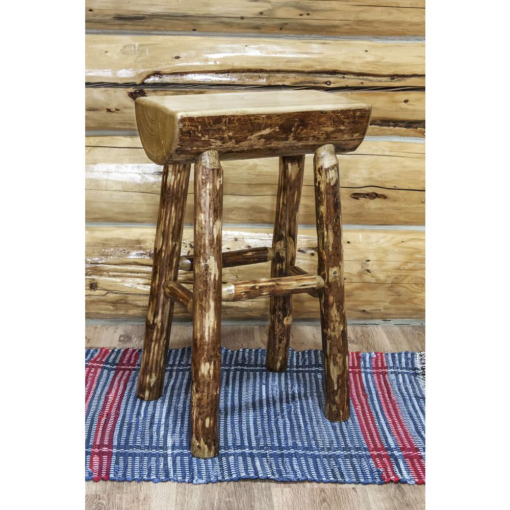 Glacier Country Collection Half Log Barstool. Picture 3