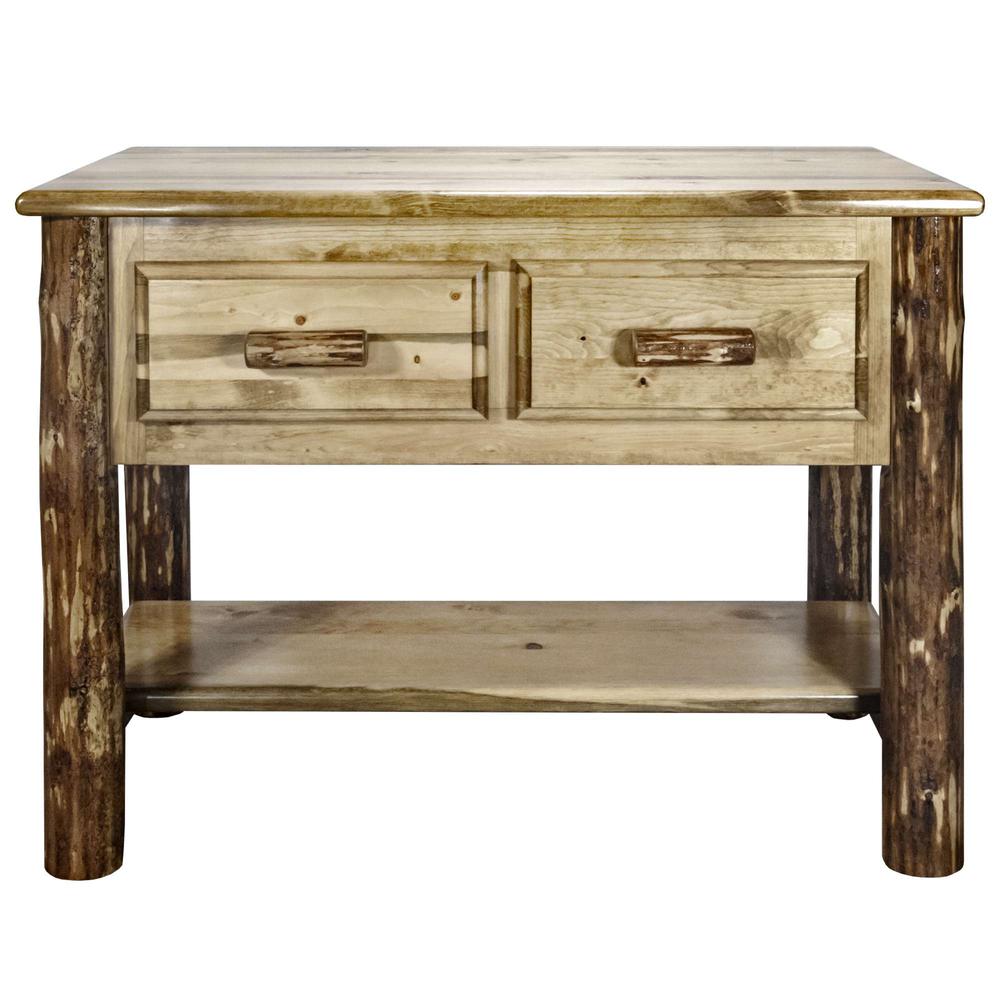 Glacier Country Collection Console Table w/ 2 Drawers. Picture 2
