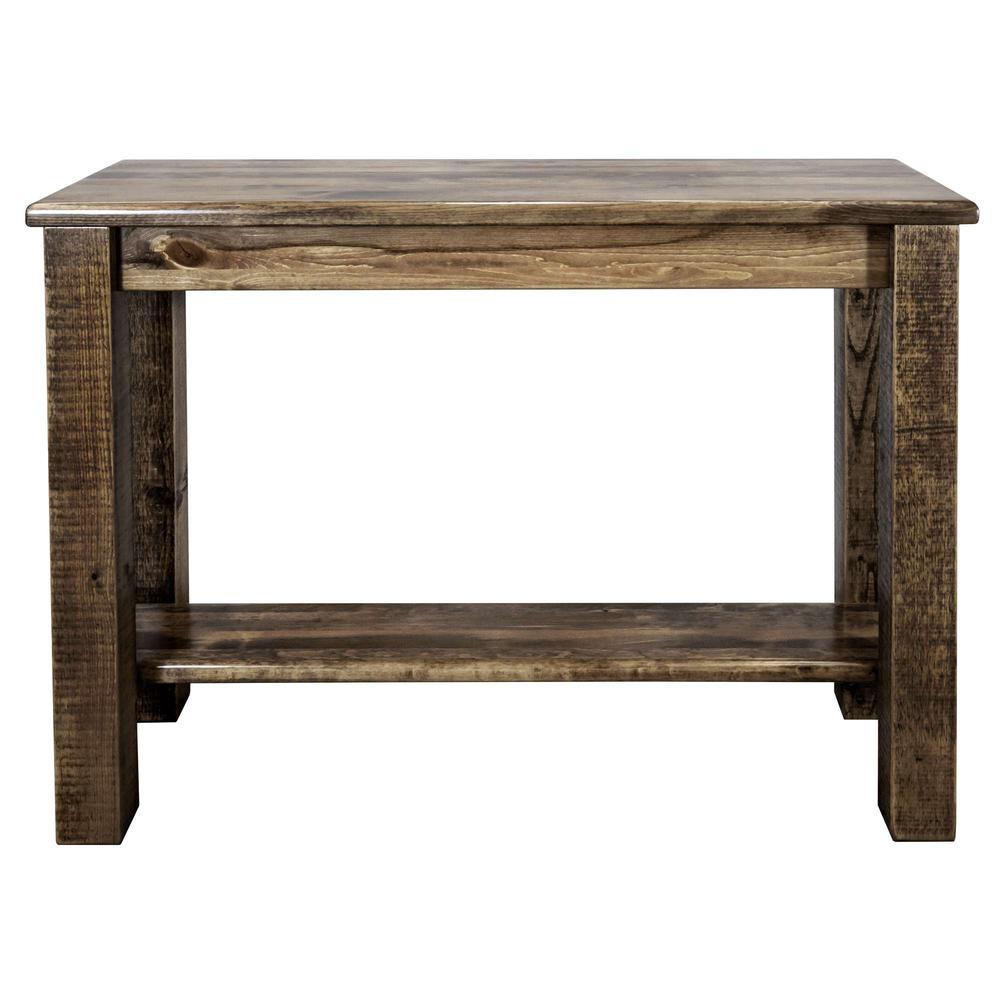 Homestead Collection Console Table w/ Shelf, Stain & Clear Lacquer Finish. Picture 2