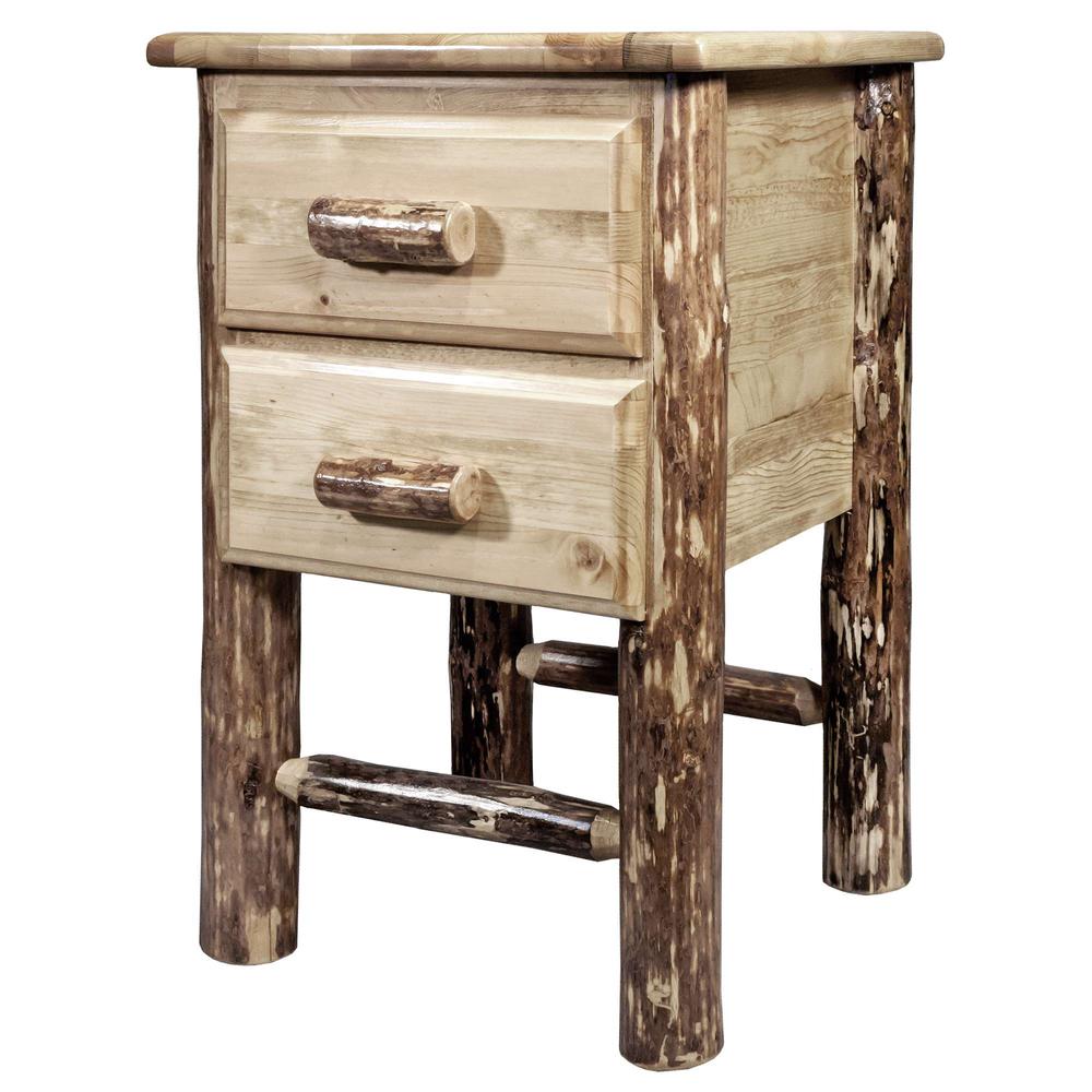 Glacier Country Collection Nightstand with 2 Drawers. Picture 3
