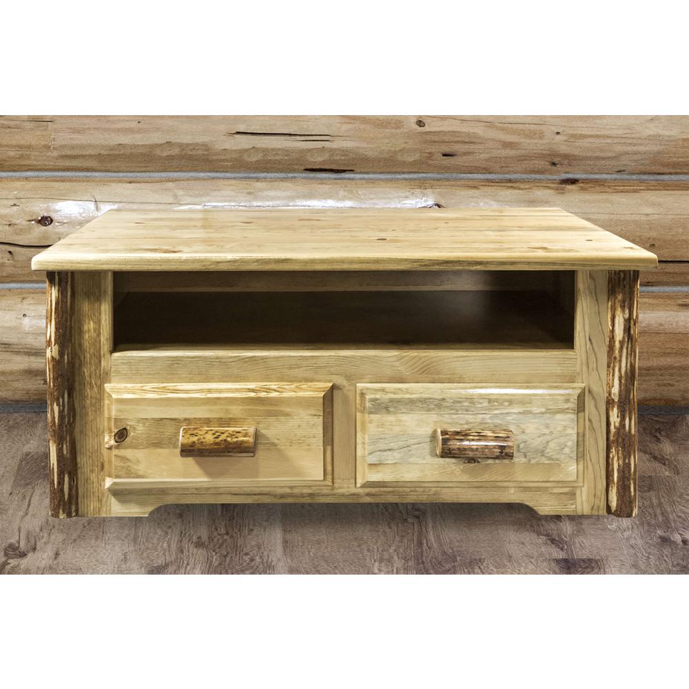 Glacier Country Collection Coffee Table w/ 2 Drawers. Picture 6