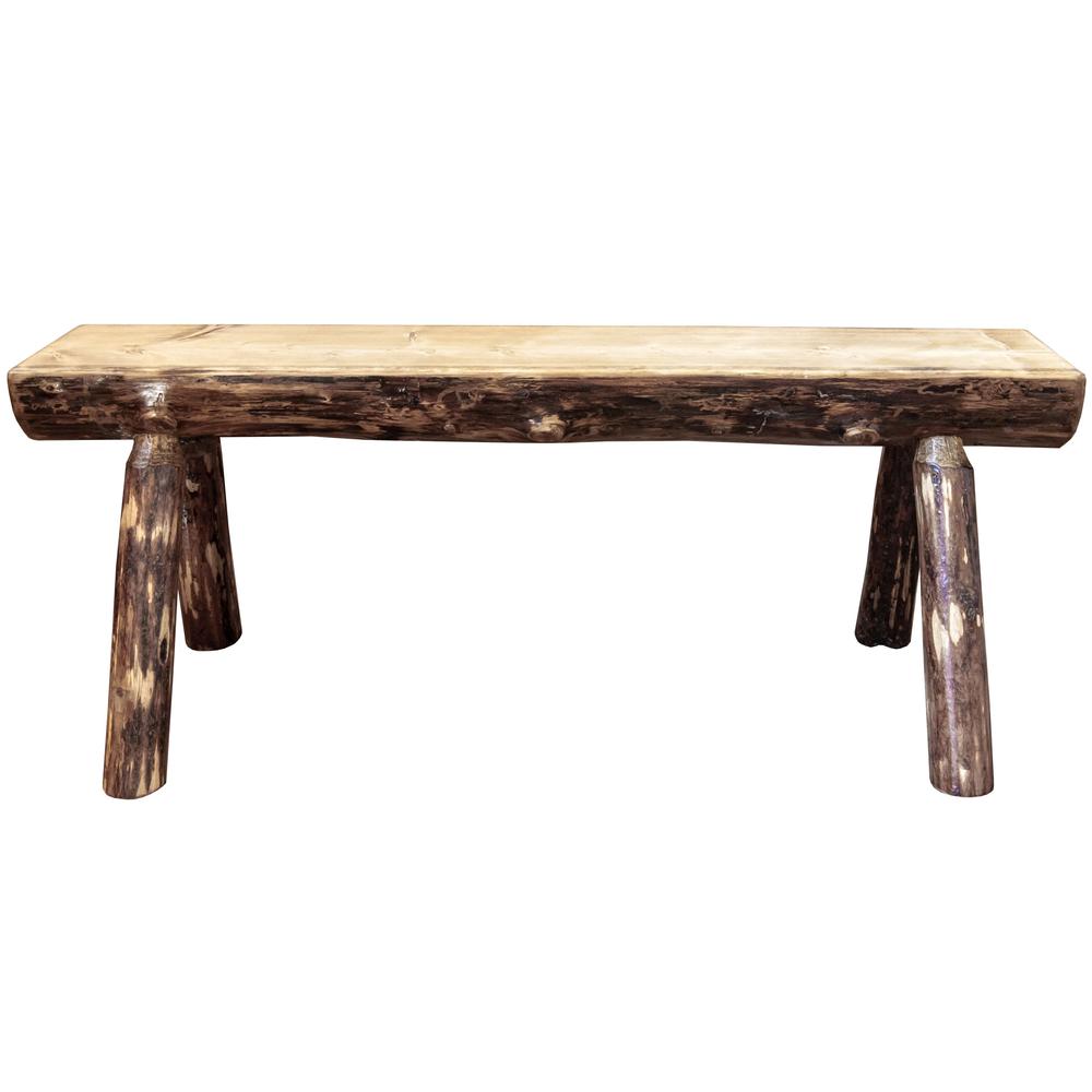 Glacier Country Collection Half Log Bench, 4 Inch. Picture 2
