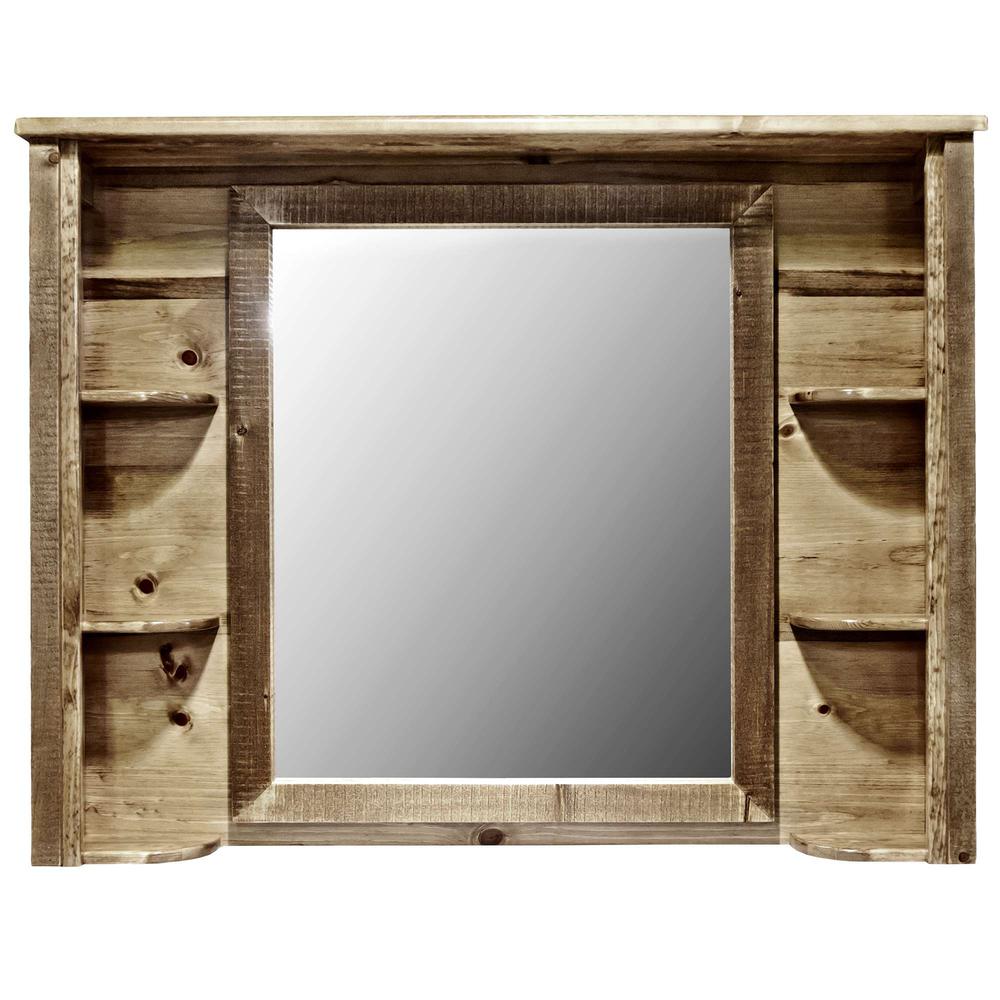 Homestead Collection Deluxe Dresser Mirror, Stain & Clear Lacquer Finish. Picture 1