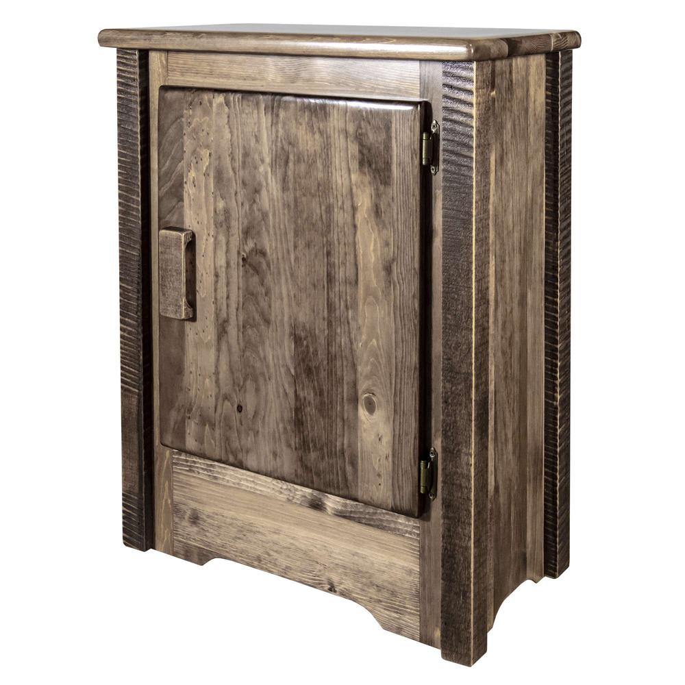 Homestead Collection Accent Cabinet, Right Hinged, Stain & Clear Lacquer Finish. Picture 1