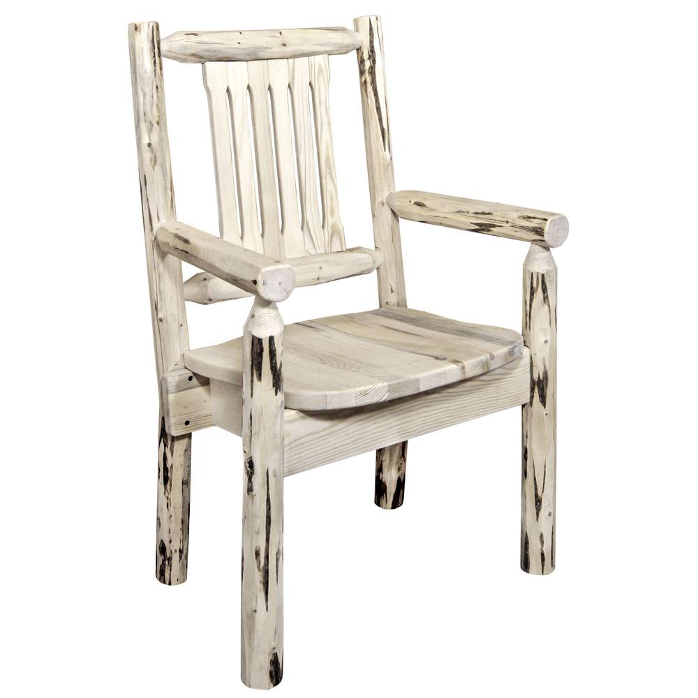 Montana Collection Captain's Chair, Ready to Finish w/ Ergonomic Wooden Seat. Picture 1