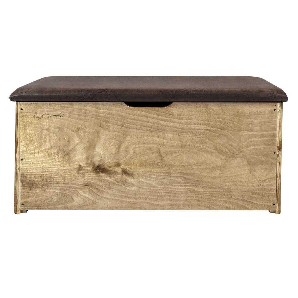 Glacier Country Collection Small Blanket Chest, Saddle Upholstery. Picture 6