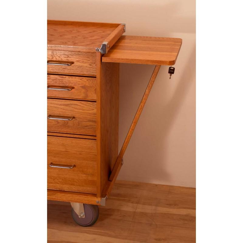 Oak 5 Drawer Roller Cabinet. Picture 2
