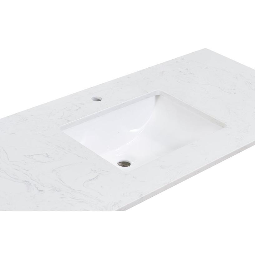 20 in. Retegular White Finish Ceramic Undermount Vanity Sink. Picture 2