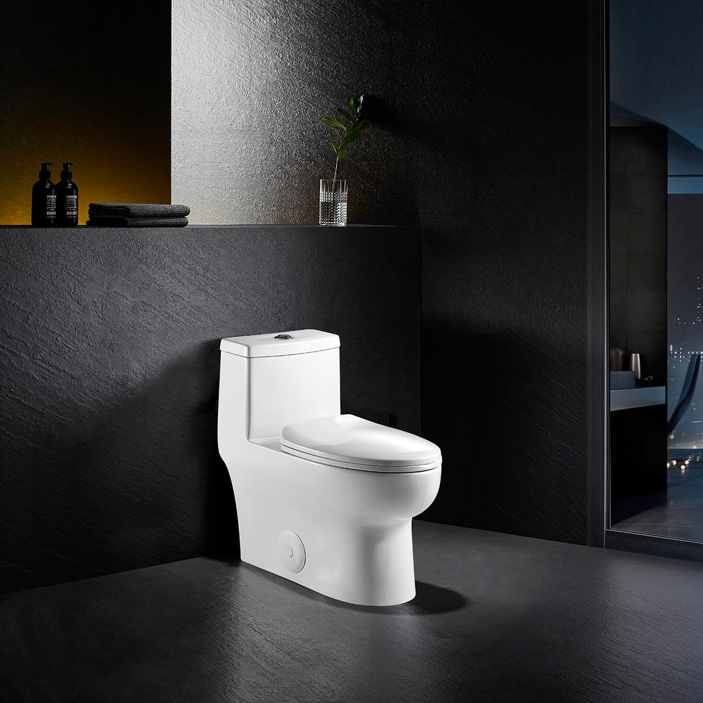 Venezia Dual Flush Elongated One-Piece Toilet (Seat Included). Picture 6