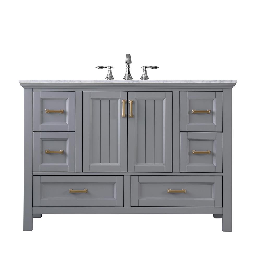 48" Single Bathroom Vanity Set in Gray without Mirror. Picture 1