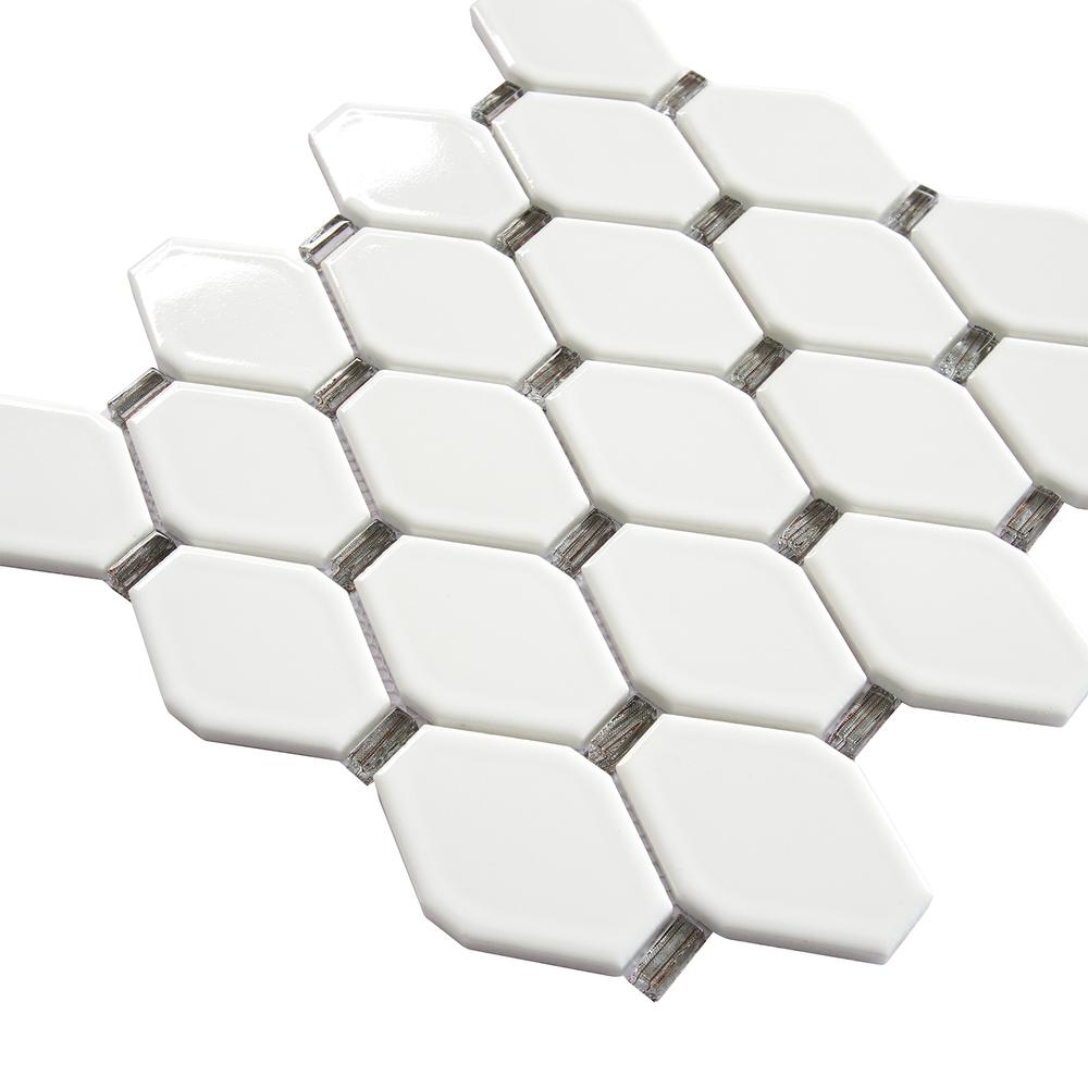 Badajoz  11.5” x 10.94” Honeycomb Glass Mosaic Wall Tile. Picture 2