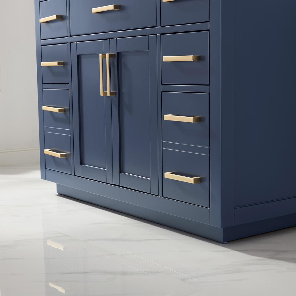 Single Bathroom Vanity Cabinet Only in Royal Blue without Countertop and Mirror. Picture 5