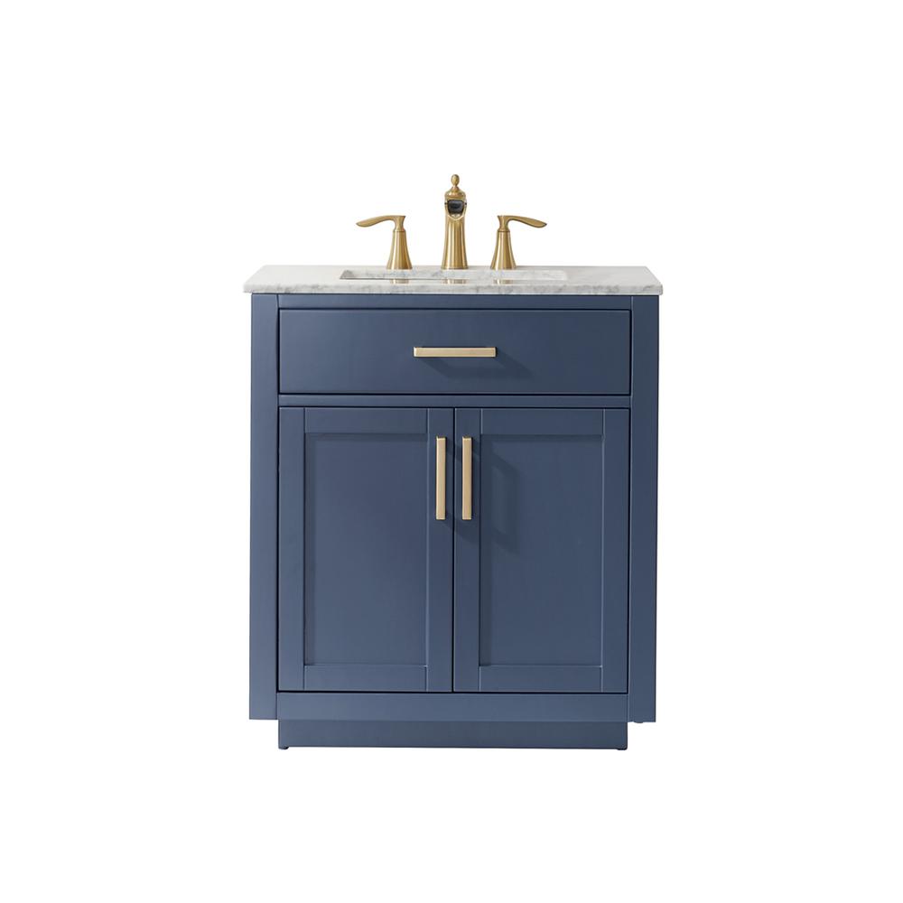 30" Single Bathroom Vanity Set in Royal Blue without Mirror. Picture 1