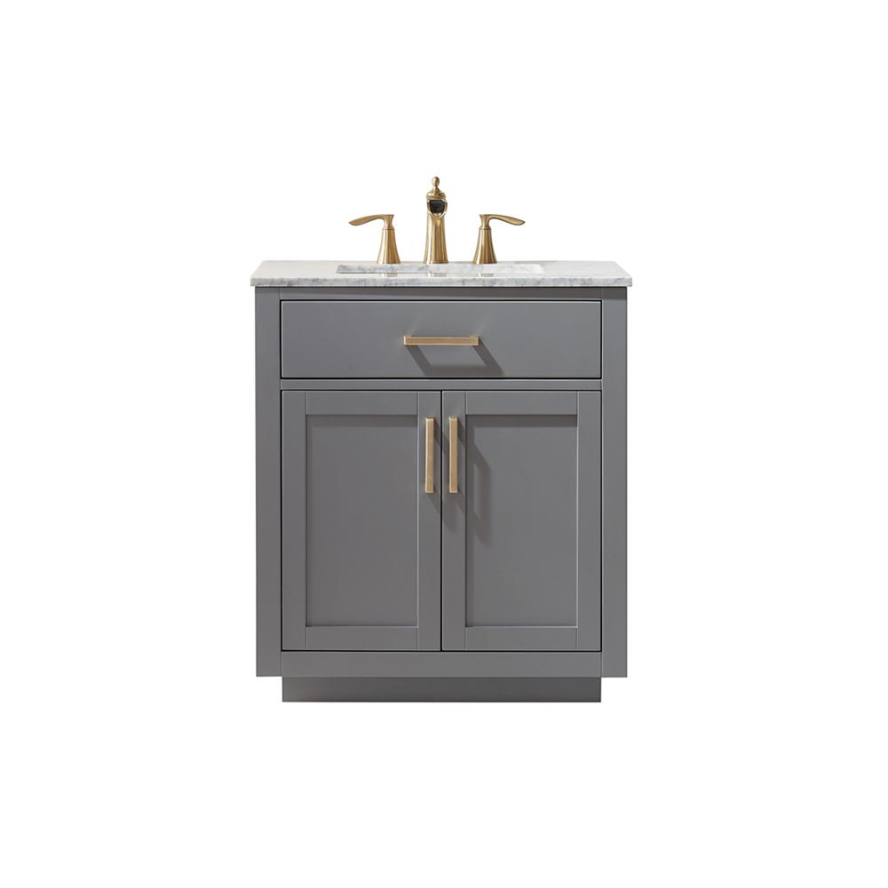 30" Single Bathroom Vanity Set in Gray without Mirror. Picture 1