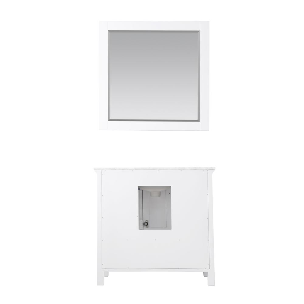 36" Single Bathroom Vanity Set in White with Mirror. Picture 2